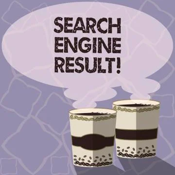 Handwriting text writing Search Engine Result. Concept meaning pages displayed Illustrazione stock