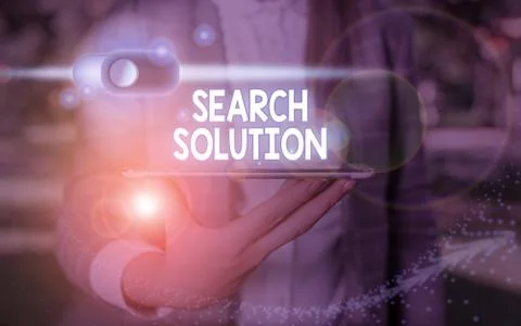 Handwriting text writing Search Solution. Concept meaning an action or process Stock Photos