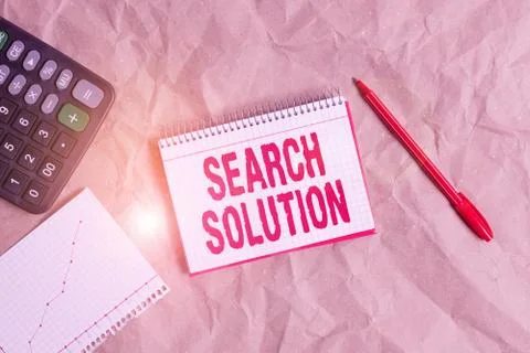 Handwriting text writing Search Solution. Concept meaning an action or process Stock Photos