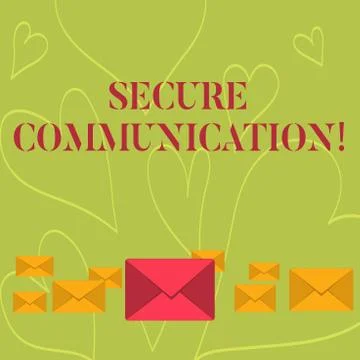 Handwriting text writing Secure Communication. Concept meaning preventing Stock Illustration
