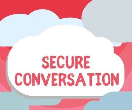 Handwriting text writing Secure Conversation. Concept meaning Secured Encrypt Illustrazione stock