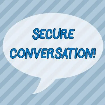 Handwriting text writing Secure Conversation. Concept meaning Secured Encrypted 스톡 일러스트