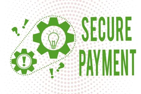 Handwriting text writing Secure Payment. Concept meaning Security of Payment Ilustração Stock
