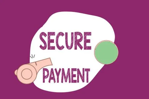 Handwriting text writing Secure Payment. Concept meaning Security of Payment Ilustração Stock