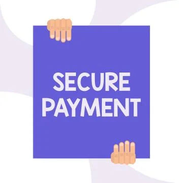 Handwriting text writing Secure Payment. Concept meaning Security of Payment Ilustração Stock