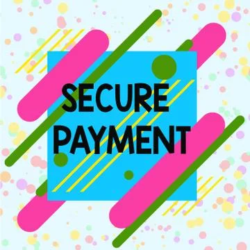 Handwriting text writing Secure Payment. Concept meaning webpage where credit Stockillustratie