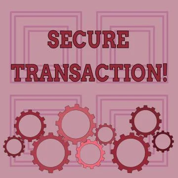 Handwriting text writing Secure Transaction. Concept meaning a transaction イラスト素材
