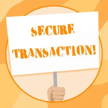 Handwriting text writing Secure Transaction. Concept meaning a transaction イラスト素材