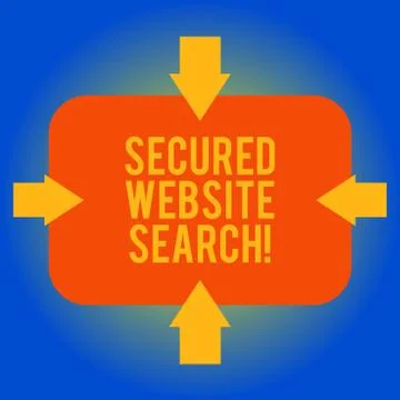 Handwriting text writing Secured Website Search. Concept meaning browser and 스톡 일러스트