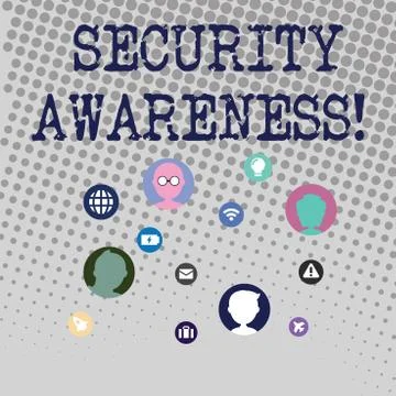 Handwriting text writing Security Awareness. Concept meaning educating employees Stock Illustration
