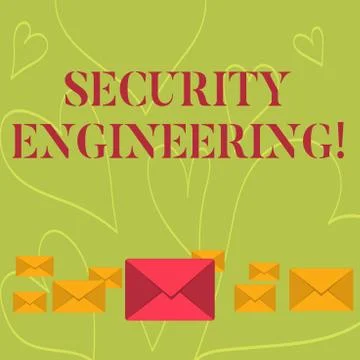 Handwriting text writing Security Engineering. Concept meaning focus on the 스톡 일러스트