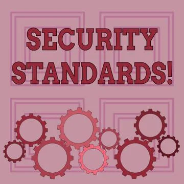 Handwriting text writing Security Standards. Concept meaning the scope of Stock Illustration