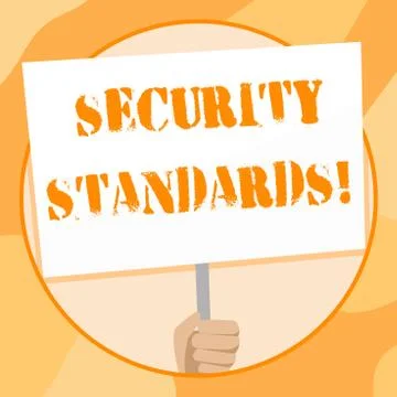 Handwriting text writing Security Standards. Concept meaning the scope of Stock Illustration