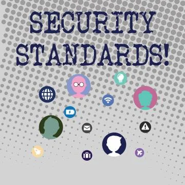 Handwriting text writing Security Standards. Concept meaning the scope of Stock Illustration