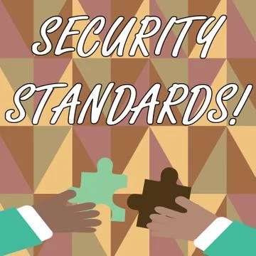 Handwriting text writing Security Standards. Concept meaning the scope of Stock Illustration