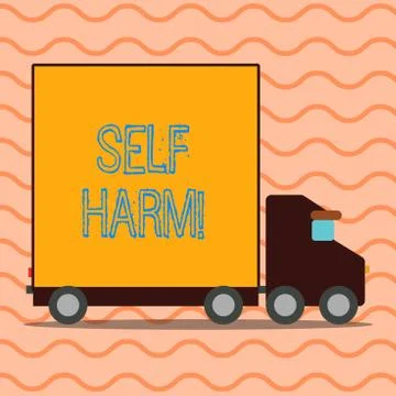 Handwriting text writing Self Harm. Concept meaning deliberate injury typical Illustrazione stock