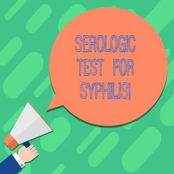 Handwriting text writing Serologic Test For Syphilis. Concept meaning Laboratory 스톡 일러스트