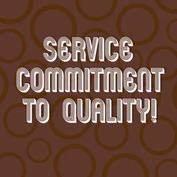 Handwriting text writing Service Commitment To Quality. Concept meaning 스톡 일러스트