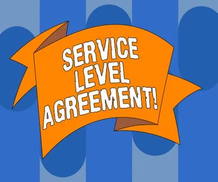 Handwriting text writing Service Level Agreement. Concept meaning Commitment Stock Illustration