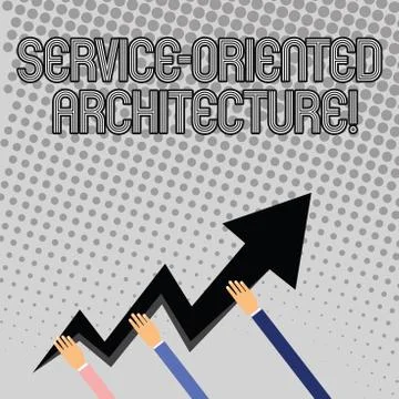 Handwriting text writing Service Oriented Architecture. Concept meaning servi Illustrazione stock