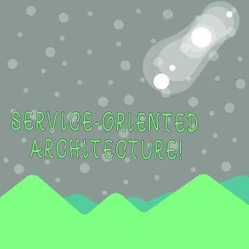 Handwriting text writing Service Oriented Architecture. Concept meaning servi Stock Illustration