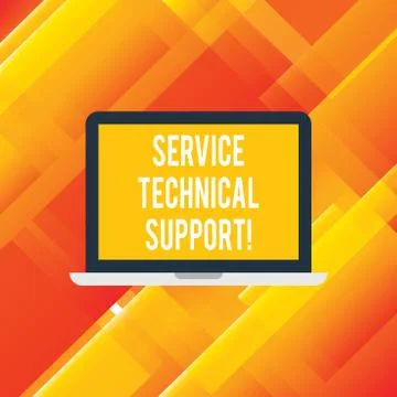 Handwriting text writing Service Technical Support. Concept meaning services Stock Illustration