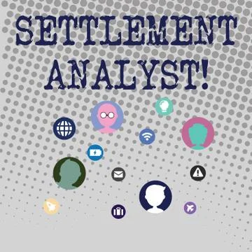 Handwriting text writing Settlement Analyst. Concept meaning Negotiate 스톡 일러스트
