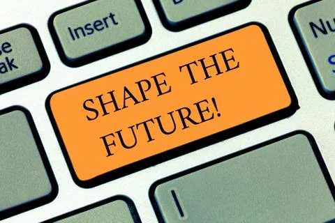 Handwriting text writing Shape The Future. Concept meaning Looking Forward to Foto stock