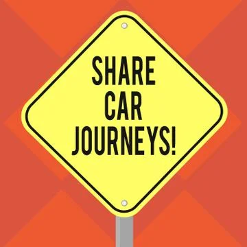 Handwriting text writing Share Car Journeys. Concept meaning when two or more Stock Illustration