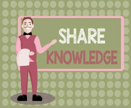 Handwriting text writing Share Knowledge. Concept meaning teaching others what I Stock Illustration