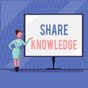 Handwriting text writing Share Knowledge. Concept meaning teaching others what I Stock Illustration