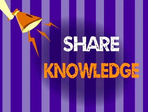 Handwriting text writing Share Knowledge. Concept meaning teaching others what I Stock Illustration