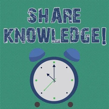 Handwriting text writing Share Knowledge. Concept meaning exchanged among Stock Illustration