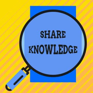 Handwriting text writing Share Knowledge. Concept meaning teaching others what I Stock Illustration