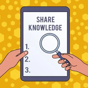 Handwriting text writing Share Knowledge. Concept meaning teaching others what I Stock Illustration