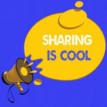 Handwriting text writing Sharing Is Cool. Concept meaning giving and getting 스톡 일러스트