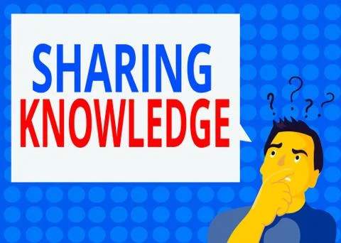 Handwriting text writing Sharing Knowledge. Concept meaning activity through Stock Illustration