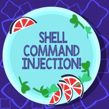 Handwriting text writing Shell Comanalysisd Injection. Concept meaning used by 库存插图