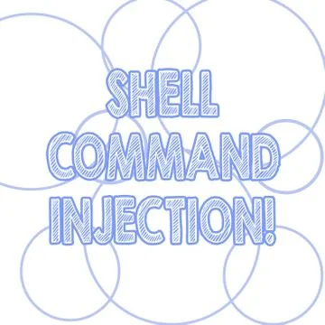 Handwriting text writing Shell Comanalysisd Injection. Concept meaning used by Illustrazione stock