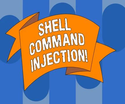 Handwriting text writing Shell Comanalysisd Injection. Concept meaning used by Illustrazione stock