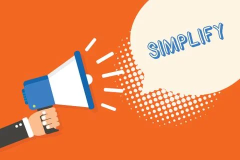 Handwriting text writing Simplify. Concept meaning make something simpler or Stockillustratie