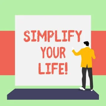Handwriting text writing Simplify Your Life. Concept meaning focused on Stock Illustration