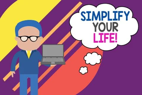 Handwriting text writing Simplify Your Life. Concept meaning focused on Stock Illustration