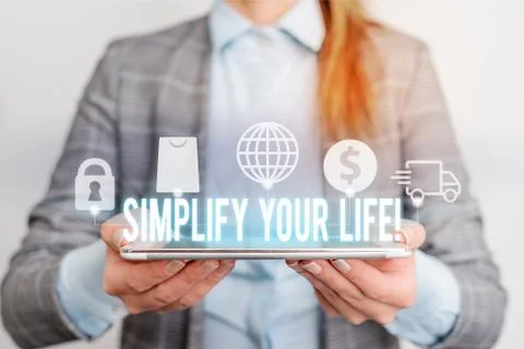 Handwriting text writing Simplify Your Life. Concept meaning focused on Stock Photos