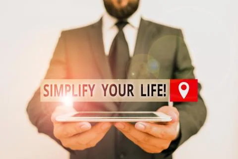 Handwriting text writing Simplify Your Life. Concept meaning focused on Stock Photos