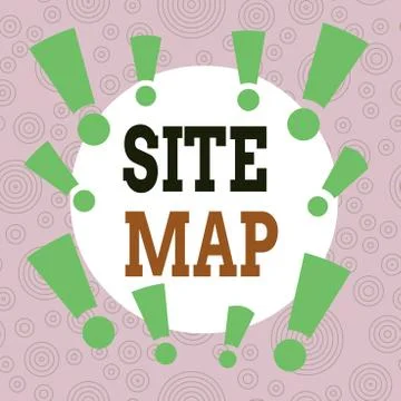 Handwriting text writing Site Map. Concept meaning designed to help both users Stockillustratie