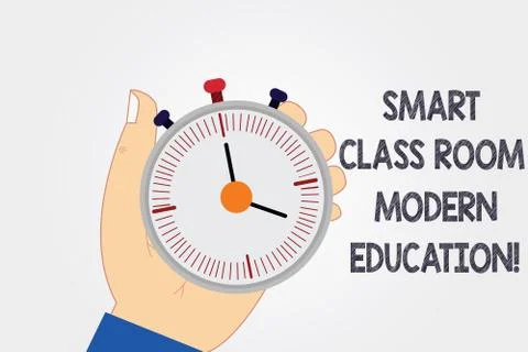 Handwriting text writing Smart Class Room Modern Education. Concept meaning New Stockillustratie