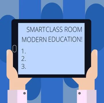 Handwriting text writing Smart Class Room Modern Education. Concept meaning New Stock Illustration