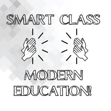 Handwriting text writing Smart Class Modern Education. Concept meaning Up to Illustrazione stock
