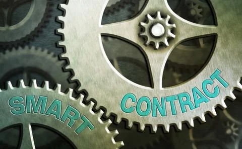 Handwriting text writing Smart Contract. Concept meaning digital agreement to Ilustração Stock